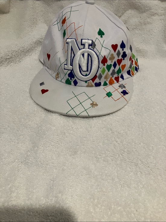 Pars Trading Co Other - White Snapback Hat with Colorful Card Suit Motif